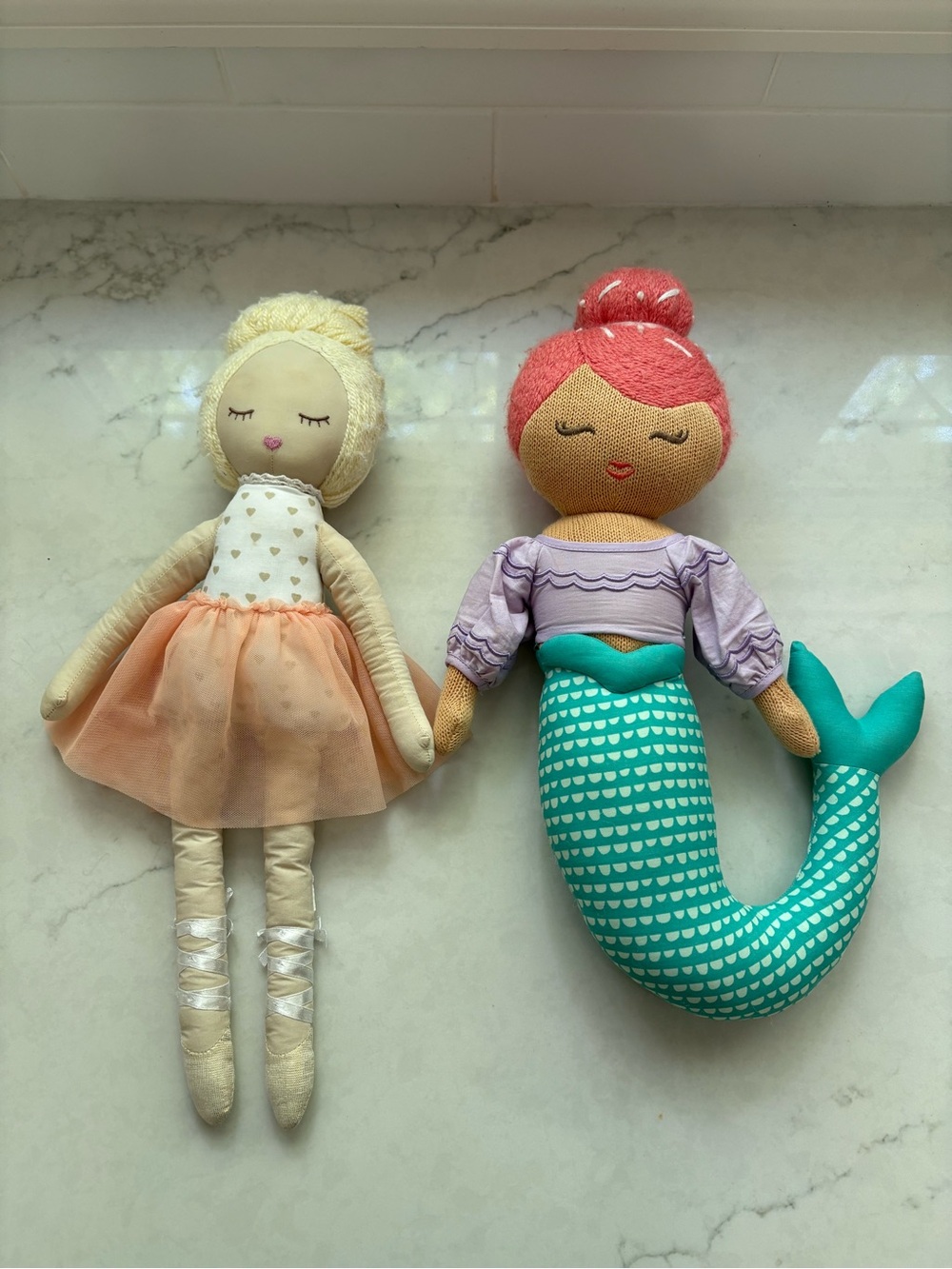 Mermaid and Ballerina Pillow Buddies